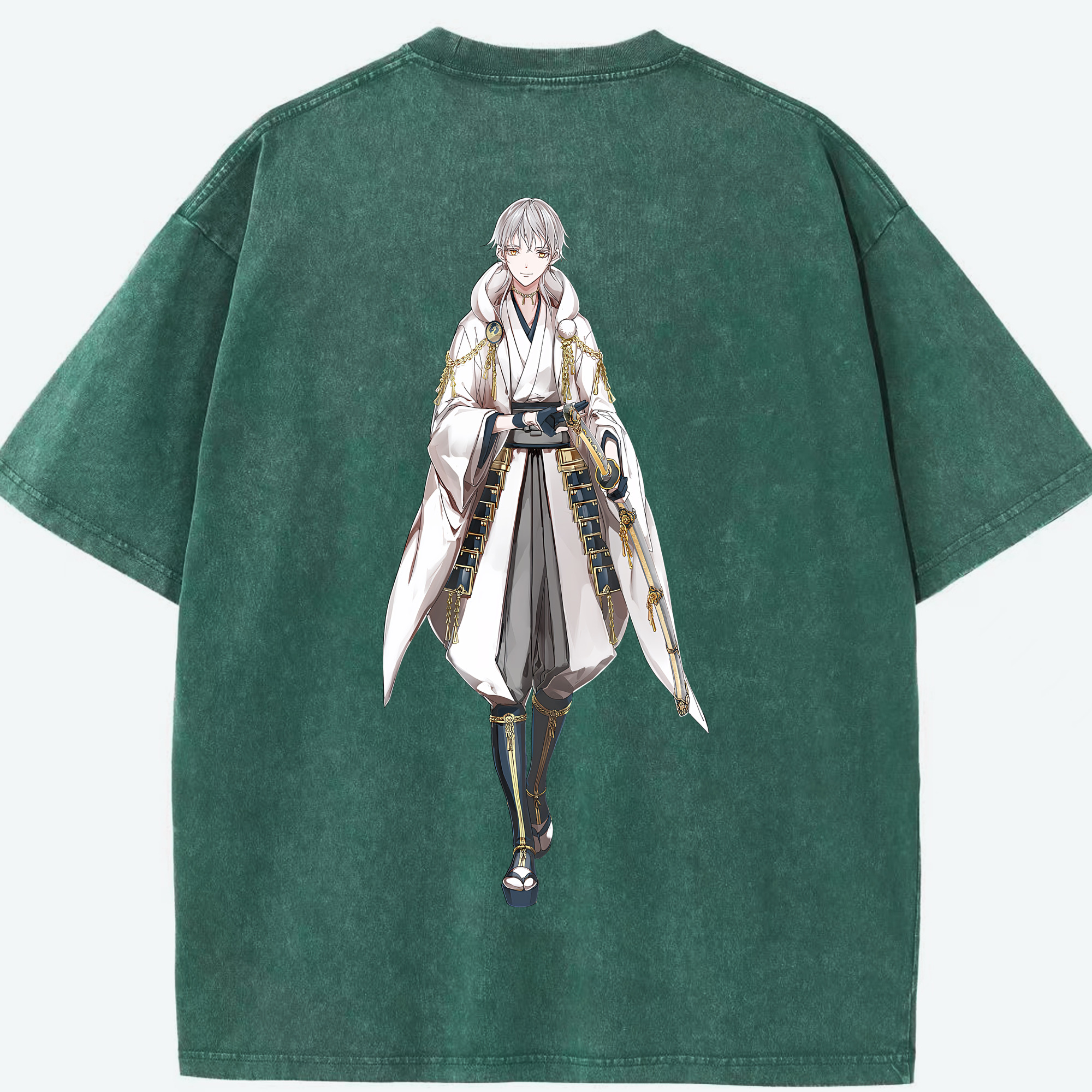 （画像用） 刀剣乱舞 Touken Ranbu 綿100% ヴィンテージ風 半袖Tシャツ（背面プリント）
